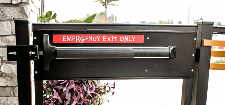 emergency push bar installation in Hallandale Beach